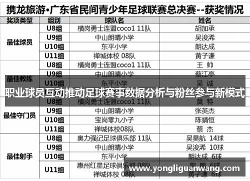 职业球员互动推动足球赛事数据分析与粉丝参与新模式